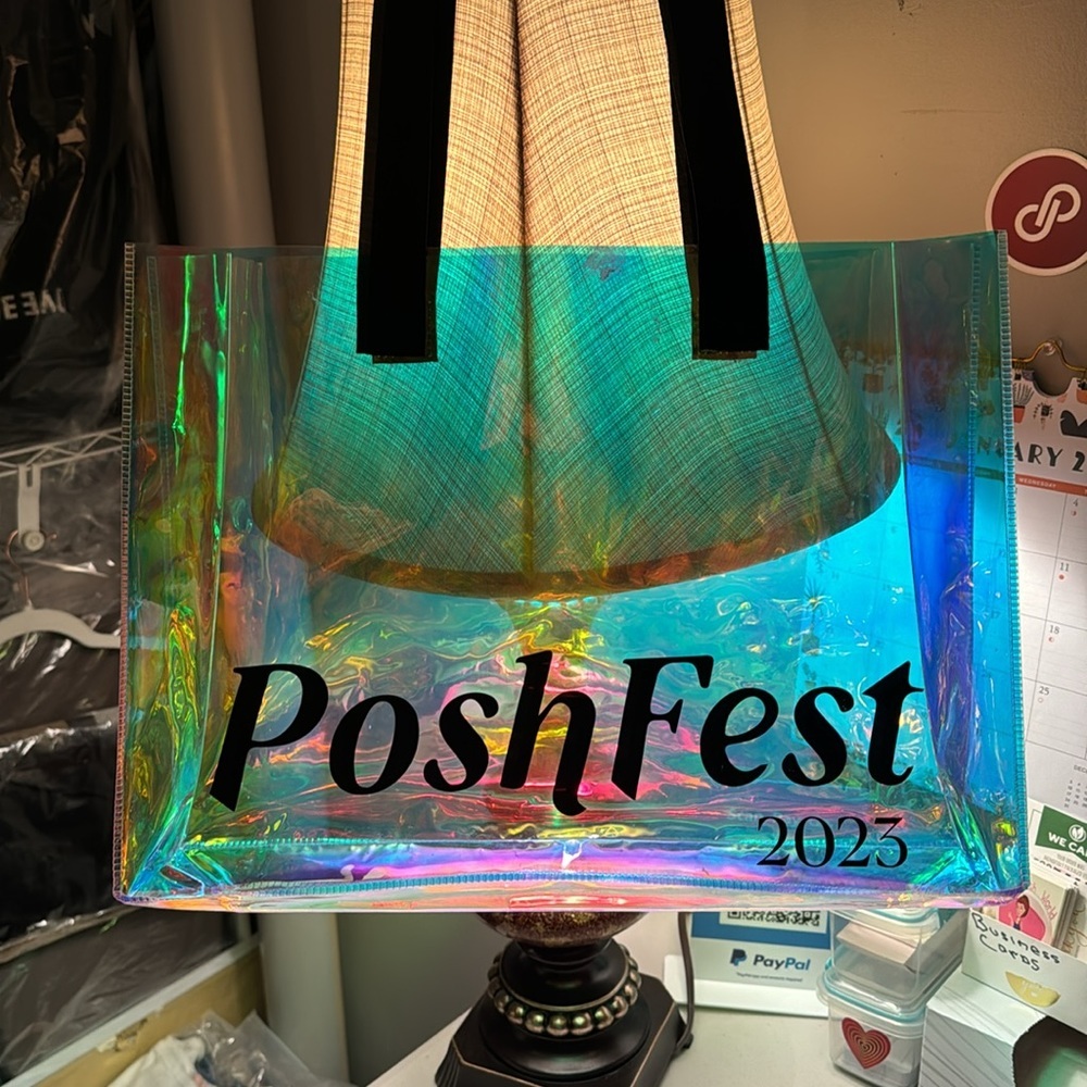 PoshFest 2023 San Diego Holographic Swag Bag (Bag Only) Shoulder Tote PFF